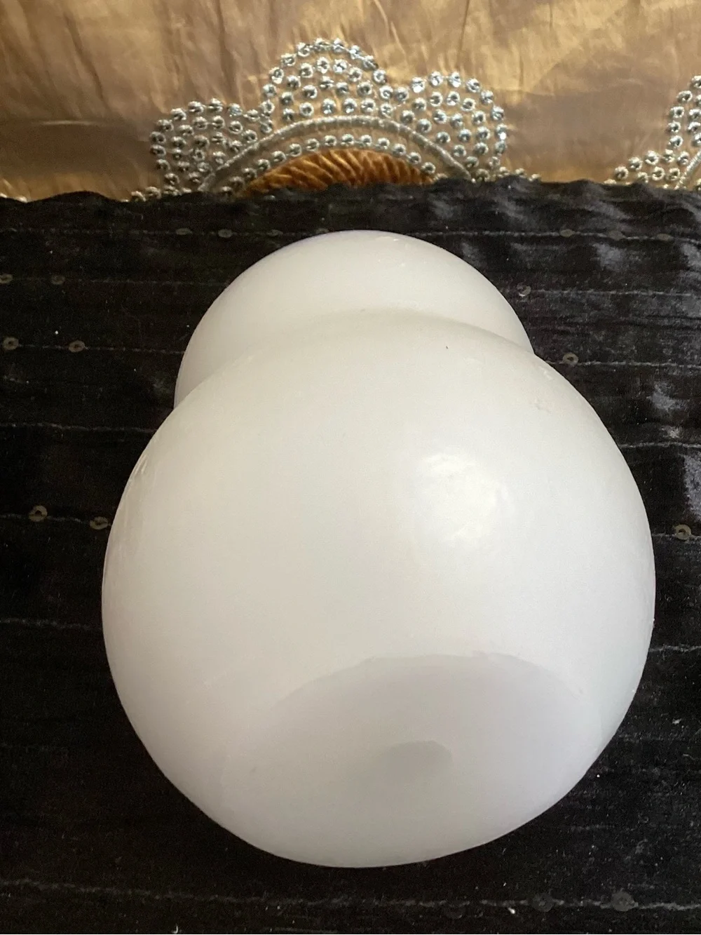 IKEA Blue and White Snowman Unscented Candle with Red Beak 4 3/4
